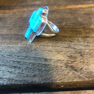 Native American made Turquoise cactus ring